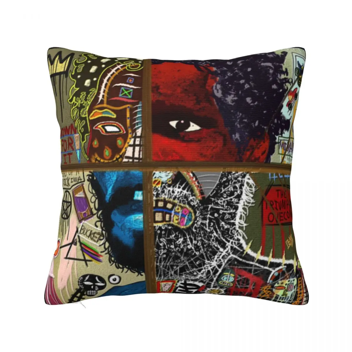 Exmilitary Album Death Grips Hip Hop Group Pillow Covers Merch Printed Cushion Cover Decor Throw Pillow Case Cover Multi-Size