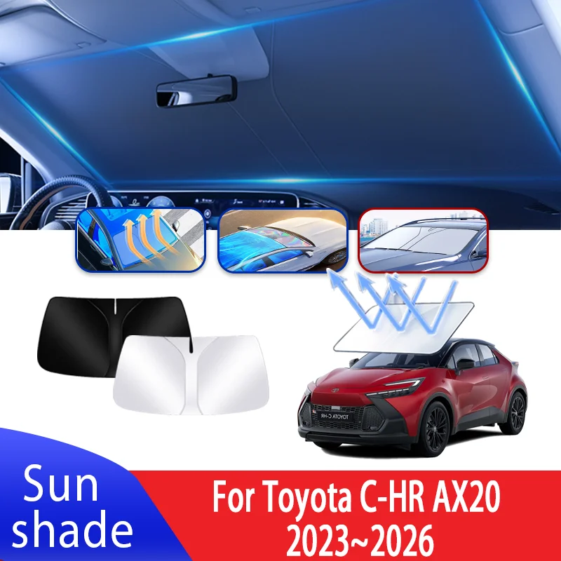 Osłona przeciwsłoneczna do samochodu Toyota C-HR AX20 2023~2026 2024 MK2, automatyczna osłona przedniej szyby…