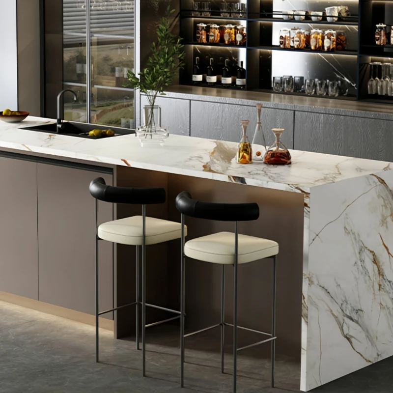 لهجة الشمال عالية بار البراز يشكلون مطعم مصمم مع كراسي بار الظهر الجمالية مريحة Sillas الأثاث الفريد #4