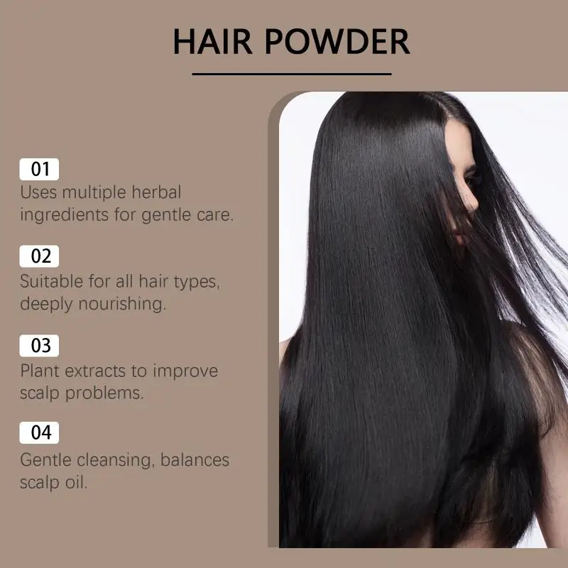 Nourishing Scalp Care Powder Pack: Volumizing, Smoothing, and Strengthening Shampoo Powder with Herbal Formula Scalp Cleansing