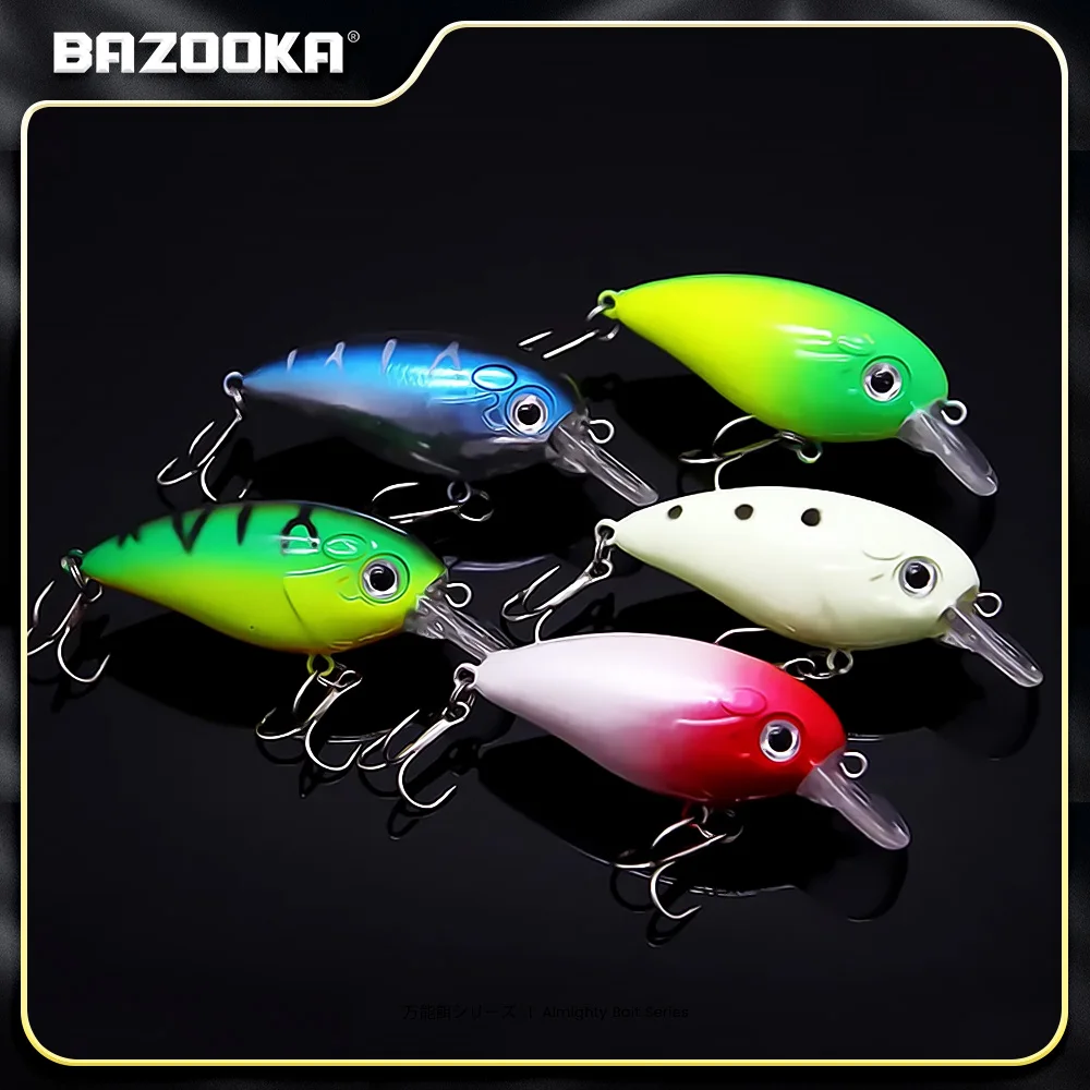 بازوكا كرانكبيت الصيد إغراء مجموعة العائمة الطعم الصلب كرنك البلاستيك صغير المتذبذب الصلب الكرة البلمة التصيد باس بايك الشتاء #5