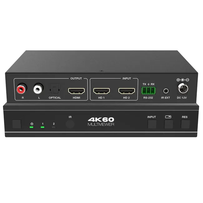 

2x1 4K UHD HDMI Seamless Switcher MultiViewer with Audio De-embedder