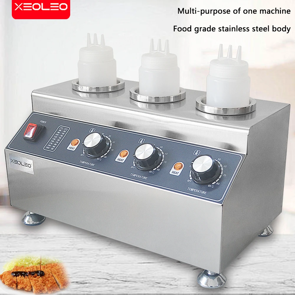 XEOLEO-calentador eléctrico de acero inoxidable para mermelada, botella de leche y Chocolate de Triple cilindro, 240W, para mermelada