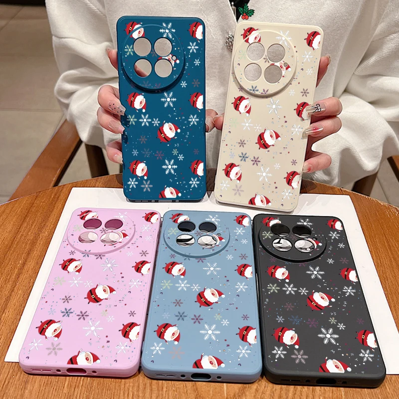 

Мягкий силиконовый чехол для OnePlus 13R 13 12 12R 11R 5G, новогодний подарок, чехол из ТПУ с рисунком Санта-Клауса для OnePlus Ace 5 3 2