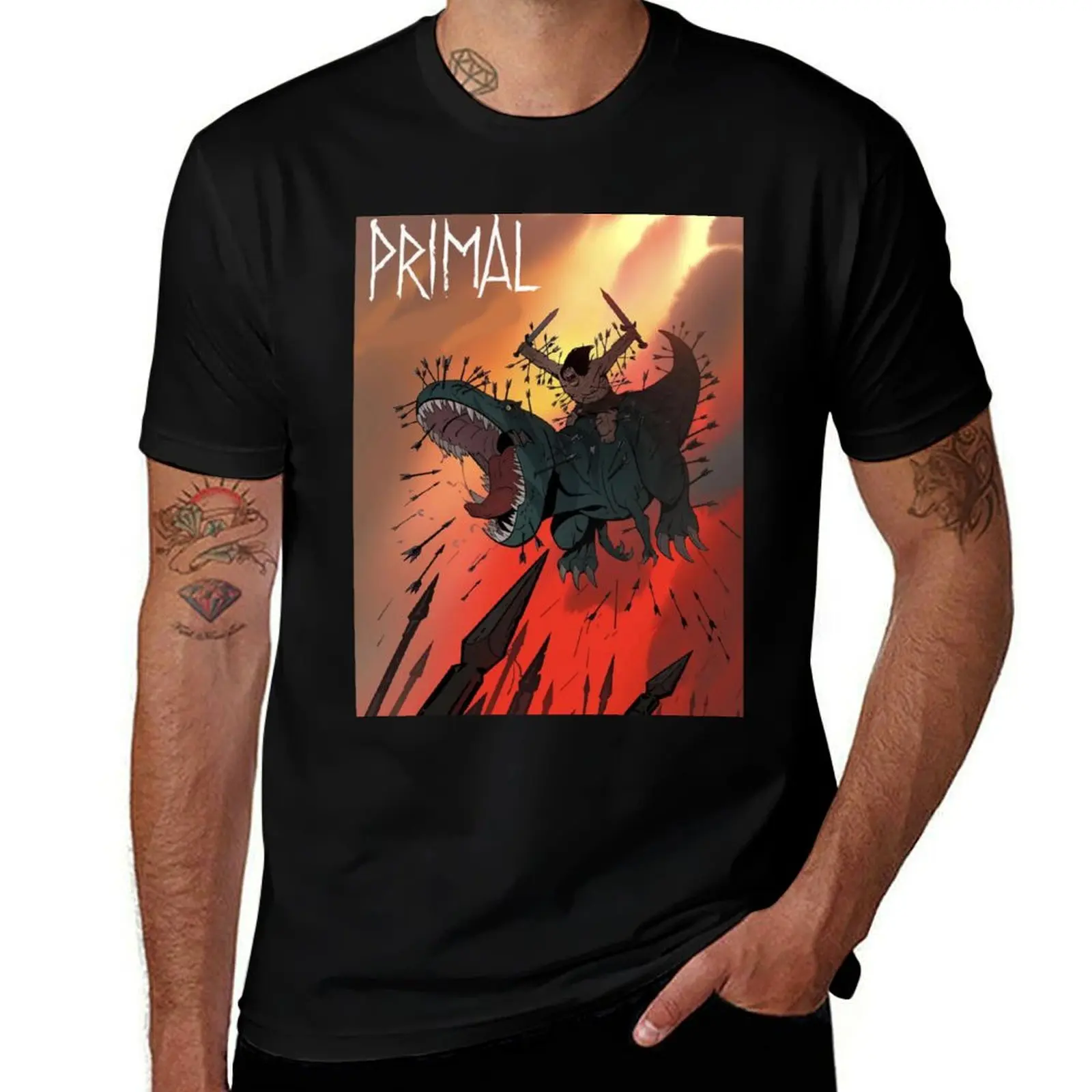 Primal Animated Tv Series T-Shirt Lightweight Basic Short Sleeve Shirt T-Shirt