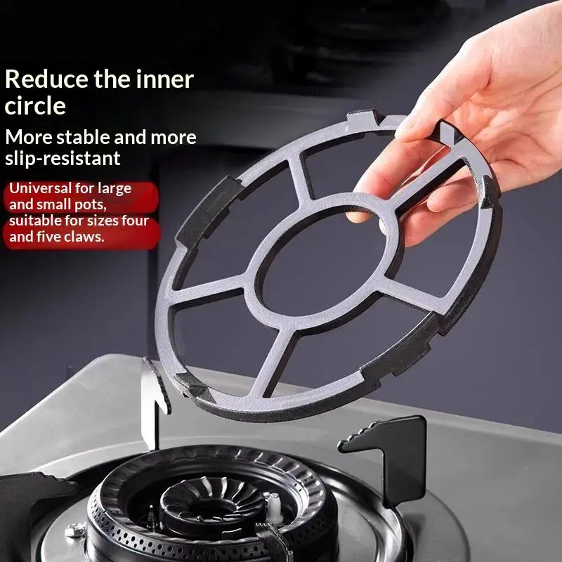 Cast Steel Gas Stove Wok Support Ring Non Slip Universal Fit Home Kitchen Cooking Accessory