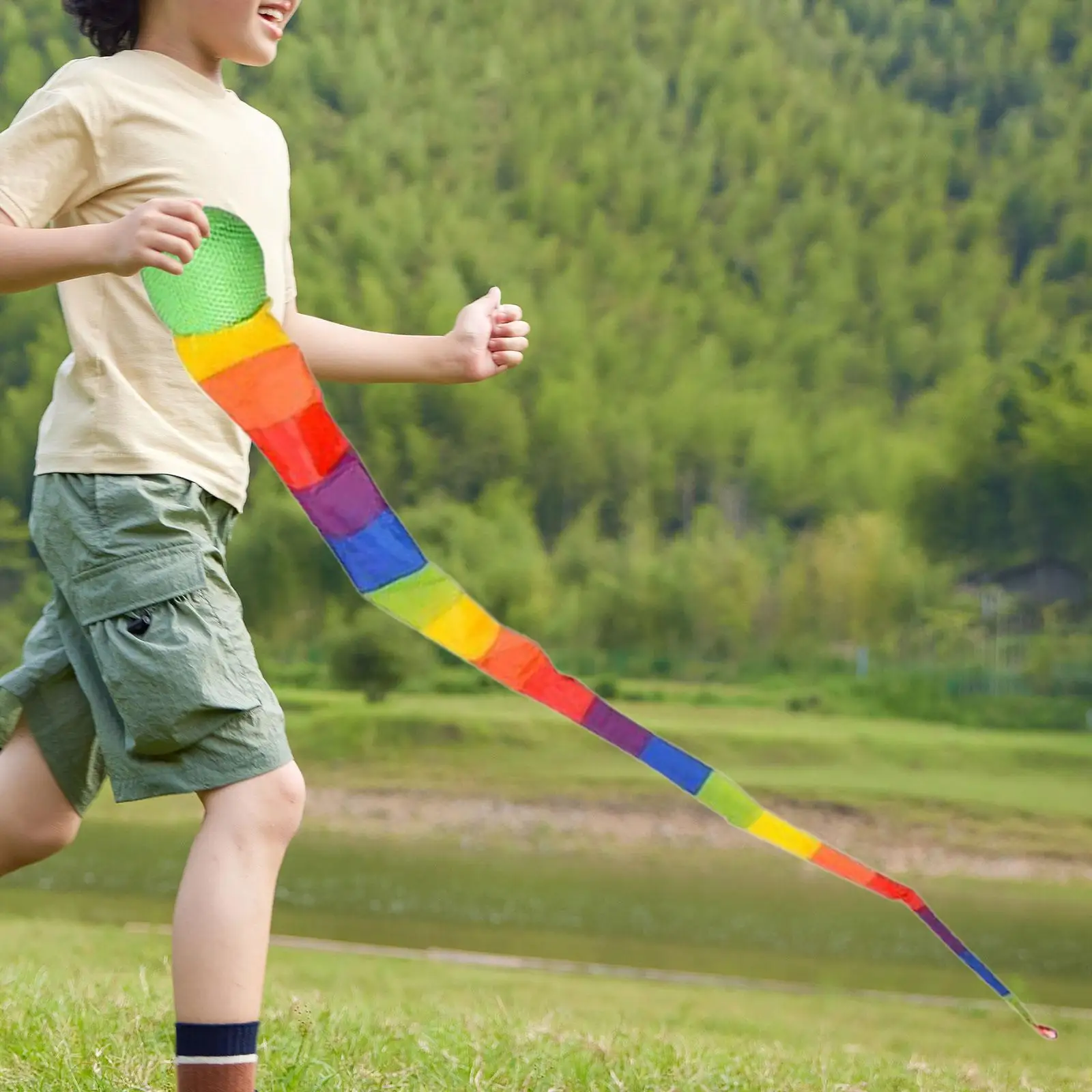 Soft Ball Child Toy Outdoor Sports with Rainbow Tails for Boy Children Gift