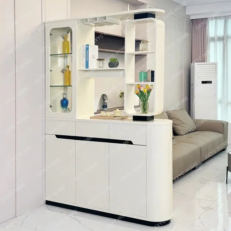 XLarge apartment partition cabinet double-sided entrance wine cabinet integrated screen decoration against the wall shoe