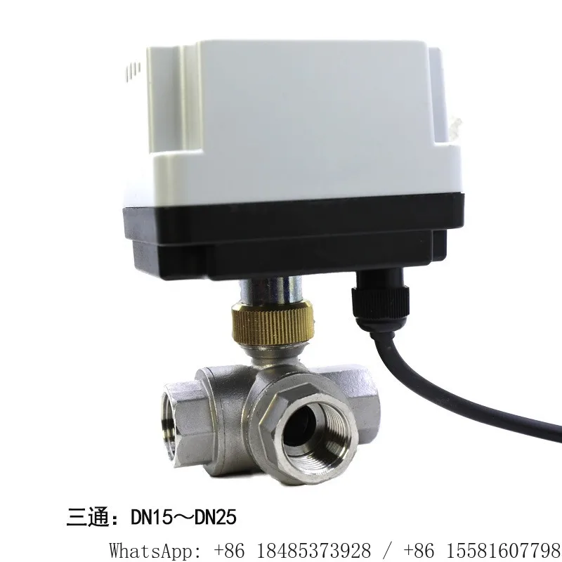 2-Wire 304 Stainless Steel Motorized 2-Way Ball Valve Normally Open/Closed 12V/24V/220V DN15-DN50