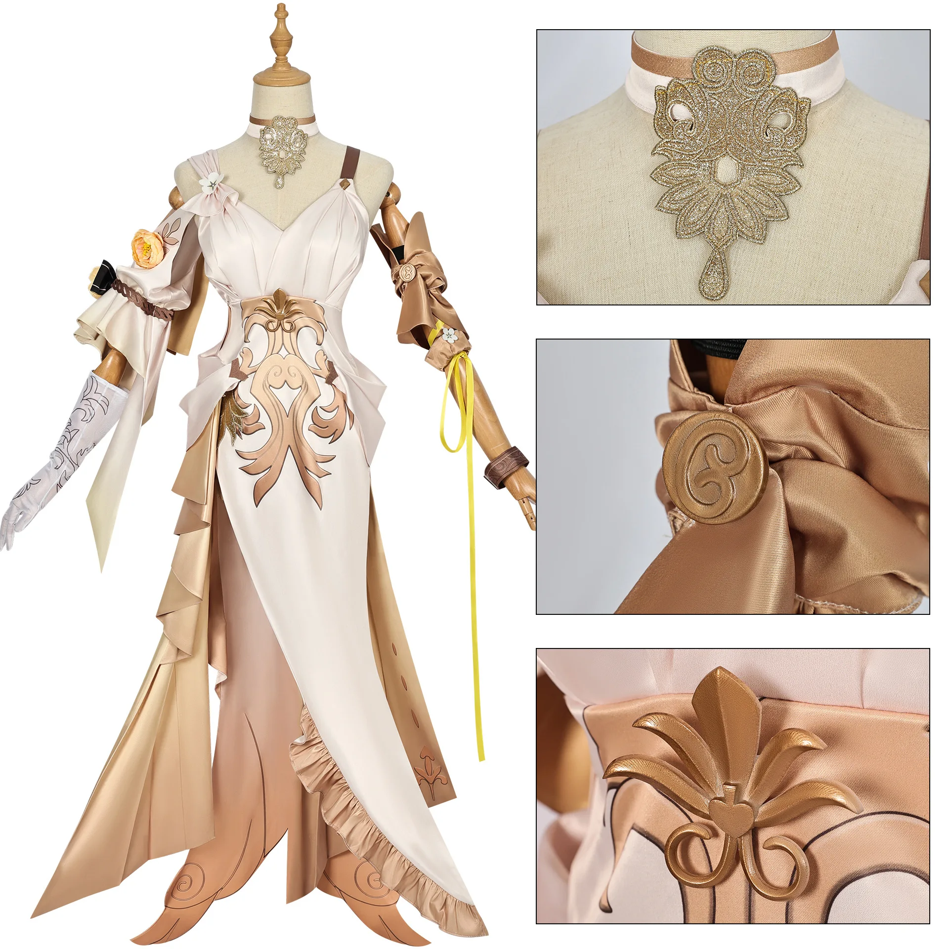 Aglaea Косплей Игра Honkai: Star Rail Костюм Парик Элегантное Великолепное Торжественное Сексуальное Платье Хэллоуин Вечеринка Ролевые Игры Комплект Одежды