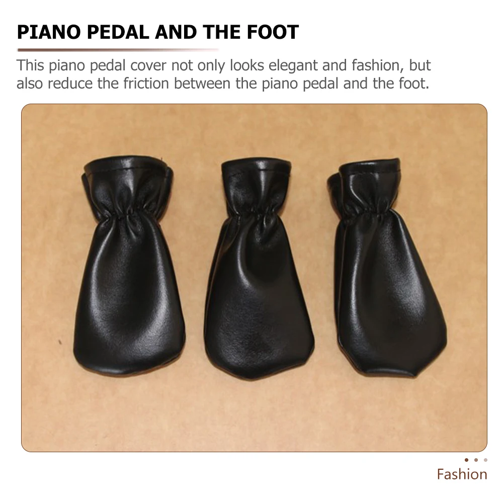

3 Pcs Piano Booties Foot Pads Pedal Protective Cover Covers Tuning Protector