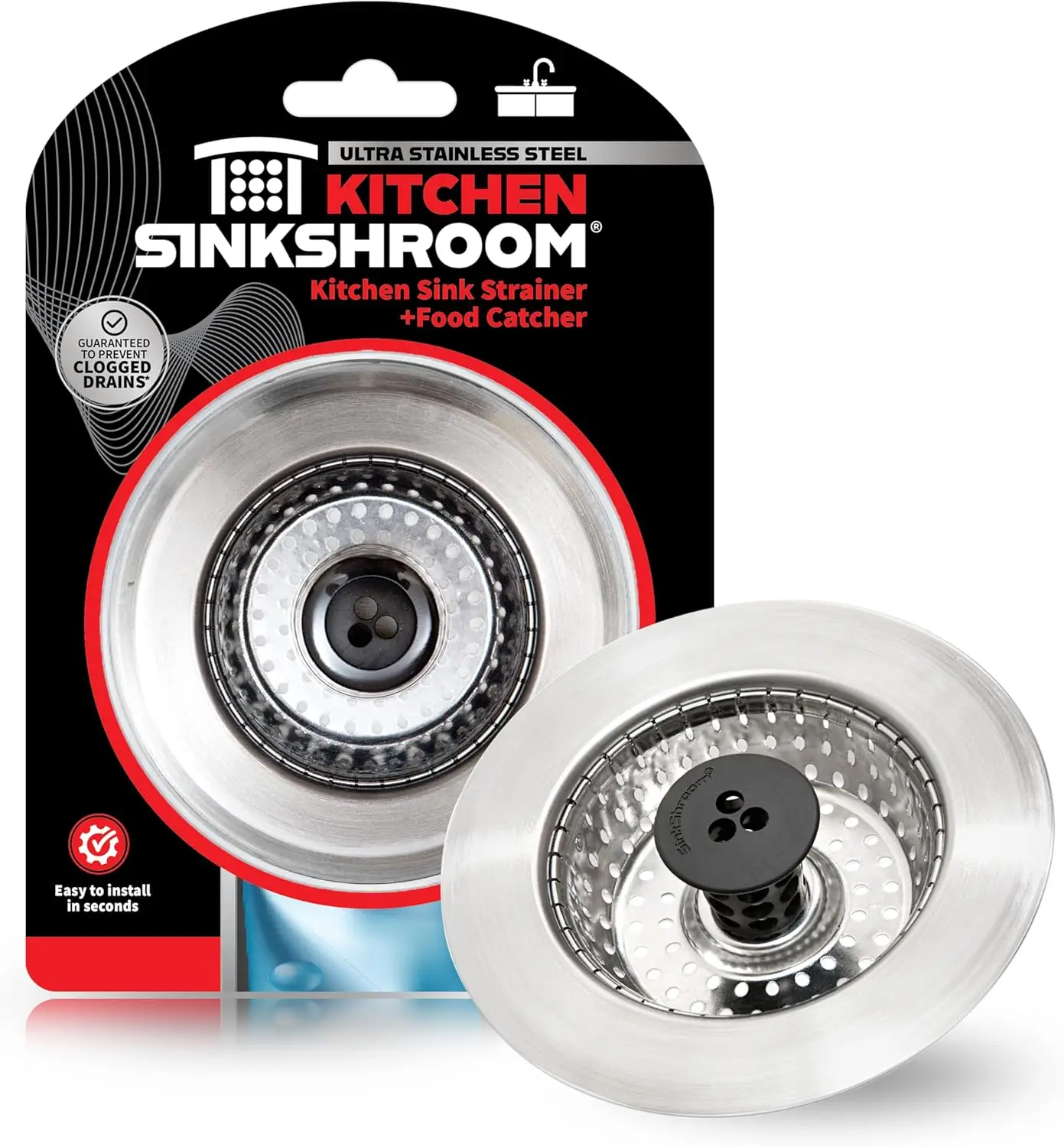 

Сетчатый фильтр для раковины из нержавеющей стали, черный, 1 шт., для защиты кухонного слива