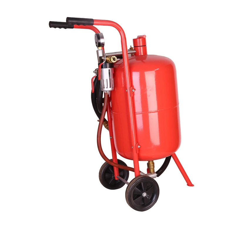 10 gallon removable pressurized straight drum dry sand blasting machine rust and oxidation re moval sand blasting machine