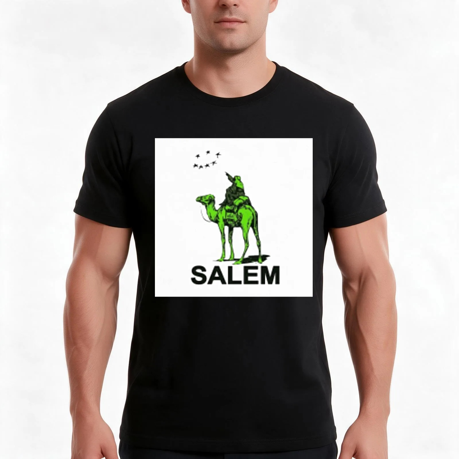 salem silk road shirt T-Shirt, Summer Casual Cotton Tee, Oversized Streetwear Tops, Vintage Graphic Print, Unisex Men Women
