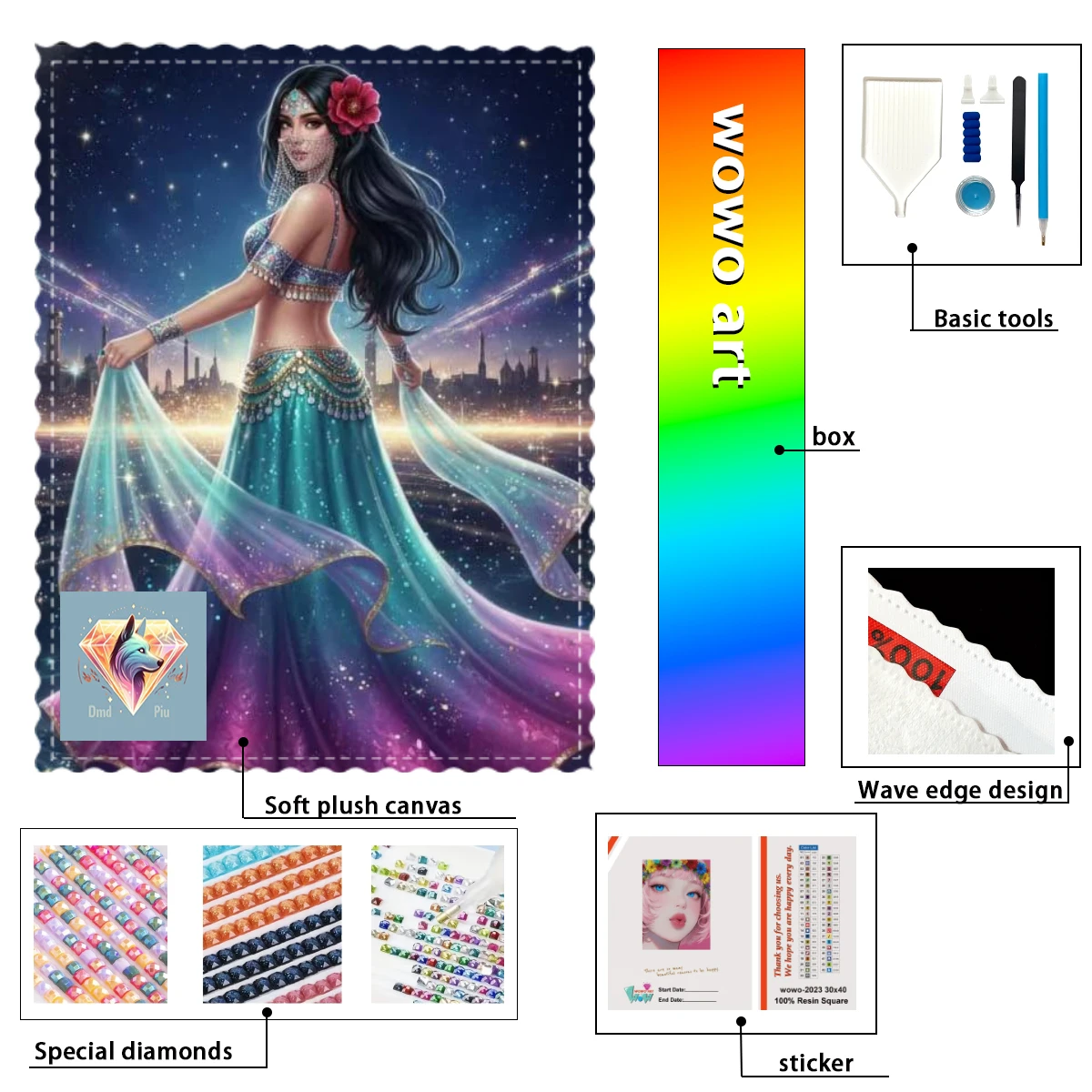 

【Piu Diamond Art】Reina de Saba 100% resin FD+ab+cr Diamond Stamping Kit Perfect Masterpiece worth Buying