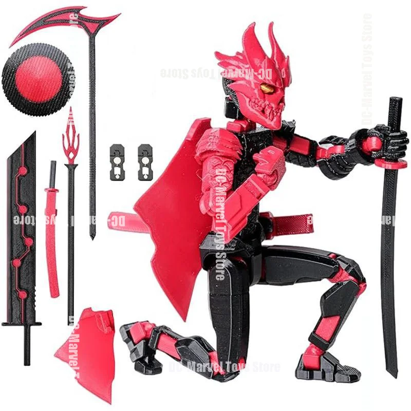 【Op voorraad】Nieuwe 3D-geprinte Warrior Mask Man Dummy 13 Lucky 13 Shapeshift Multi-Jointed Action Figure Accessoires Aangepast cadeau speelgoed