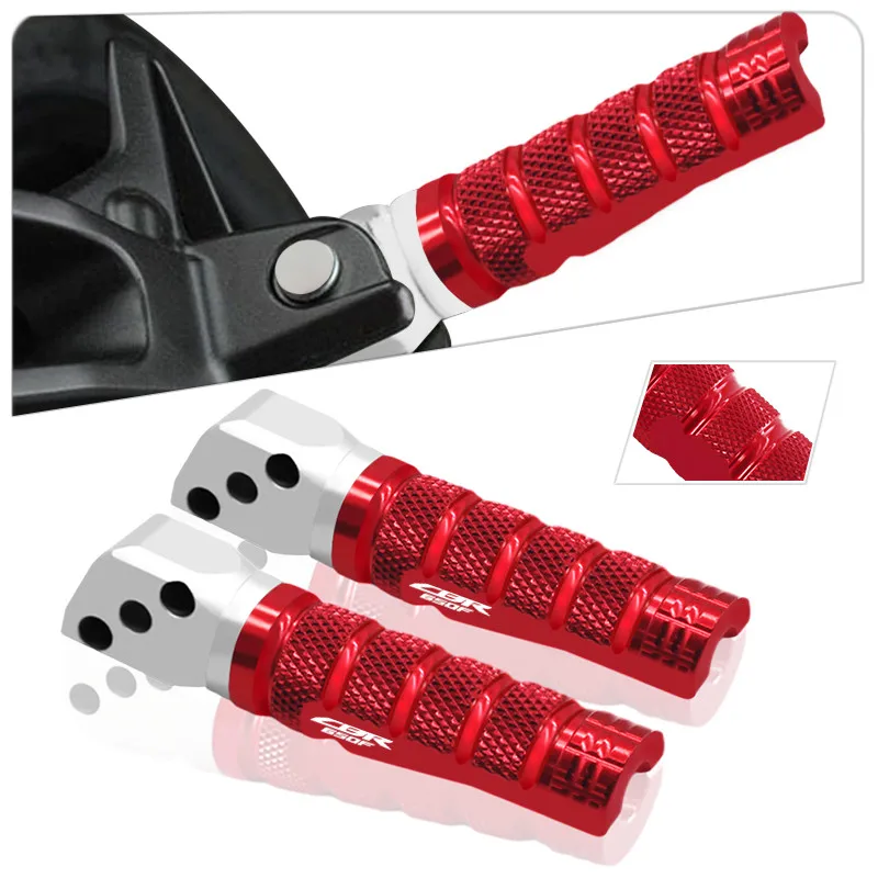 

Motorcycle cbr650f Rear Footrests Passenger Left & Right Foot Pegs For CBR650F CBR 650F 2014-2022 2023 2024 2025