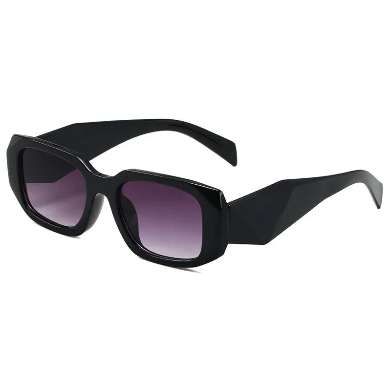 Prada 8251 Sunglasses Black Rectangular Full Rim Plastic Frames 52-18-141 Prada 52MM Rectangular Sunglasses | Saks Fifth Avenue main image 4