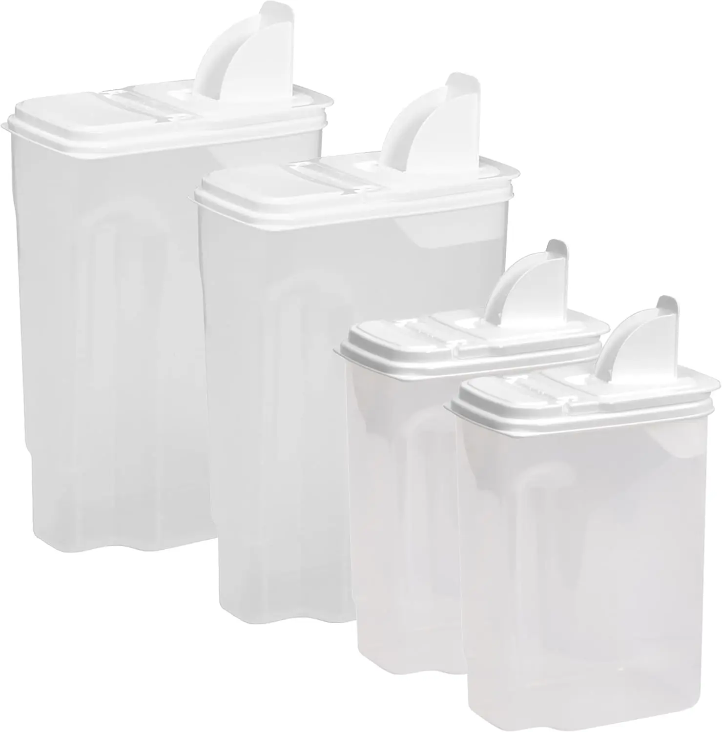

Bag In All Purpose Food 4 Piece Dispenser Set - Includes 2 x 8 Quart and 2 x 3.5 Quart Containers - Pet and Pantry Storage