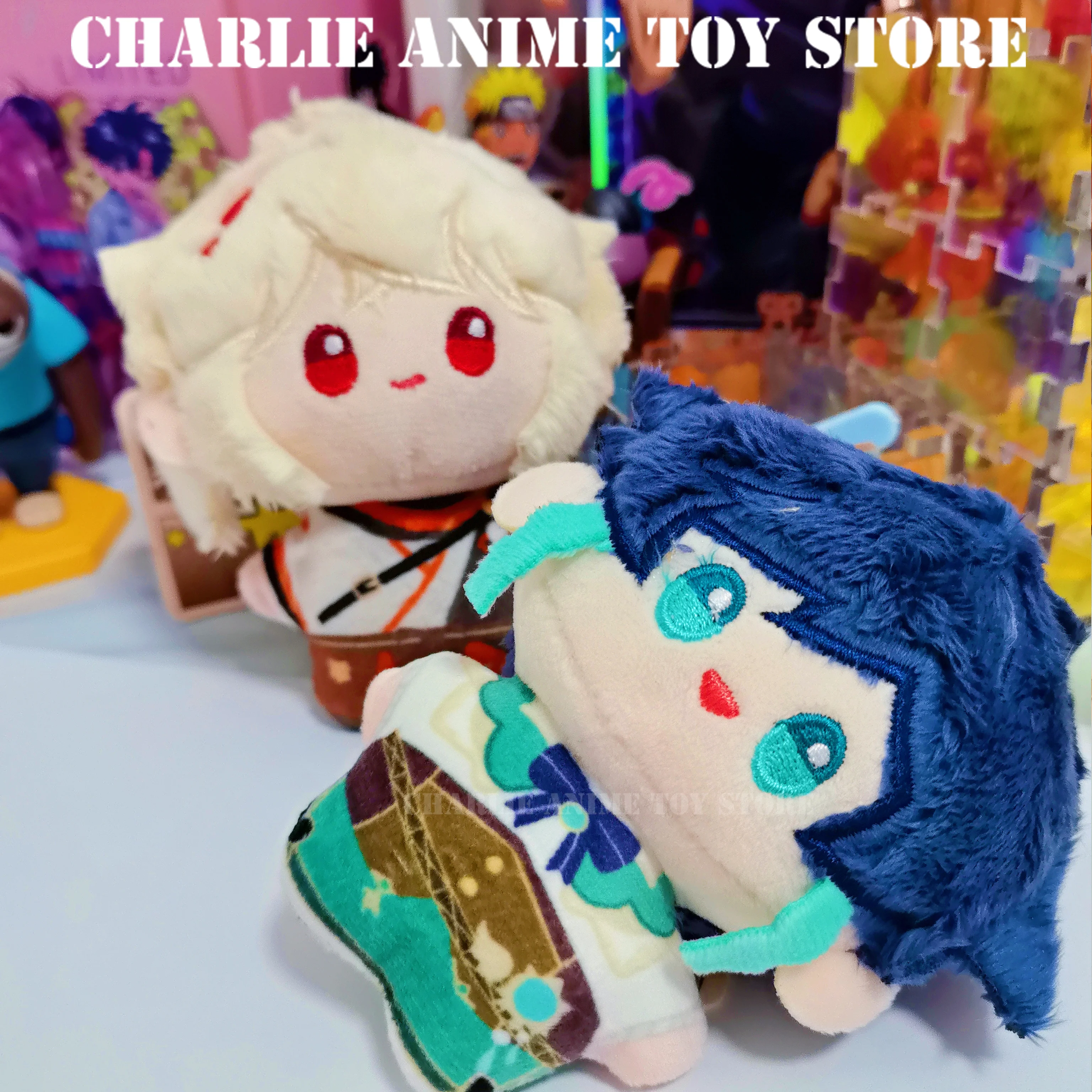 Neue Genshin Impact Plüsch Anhänger Kawaii Wanderer Ganyu Plüsch Puppe 10CM Cosplay Prop Rucksack Dekoration Fan Geschenke