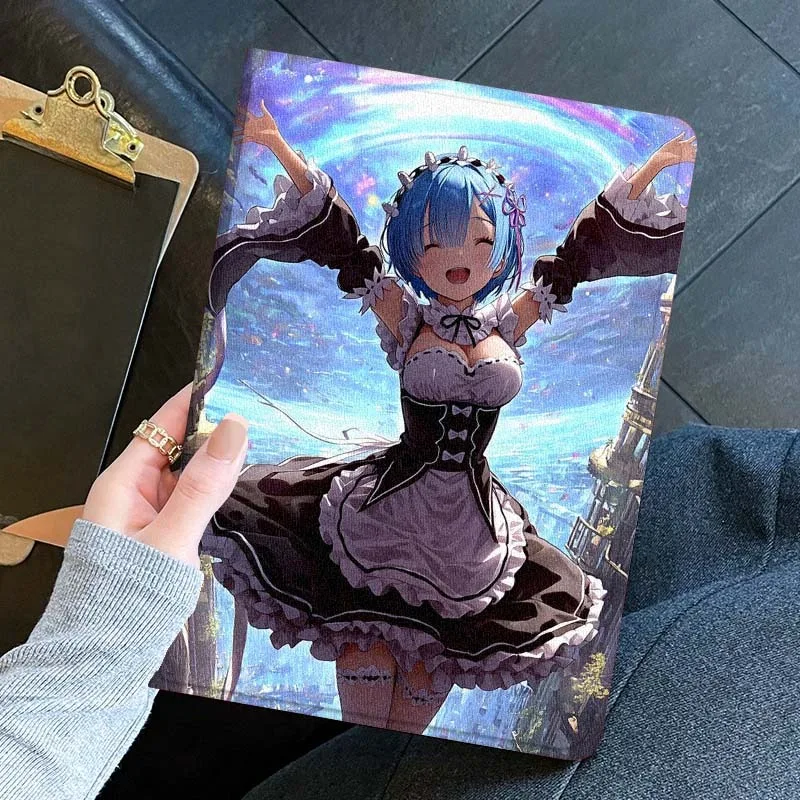 

Rem Beautiful Art Anime Tablet Case For Xiaoxin Lenovo Pad Tab K10 K11 M10 P12 P11 Pro GT Gen2 Plus Legion Y700 Y900 12.1