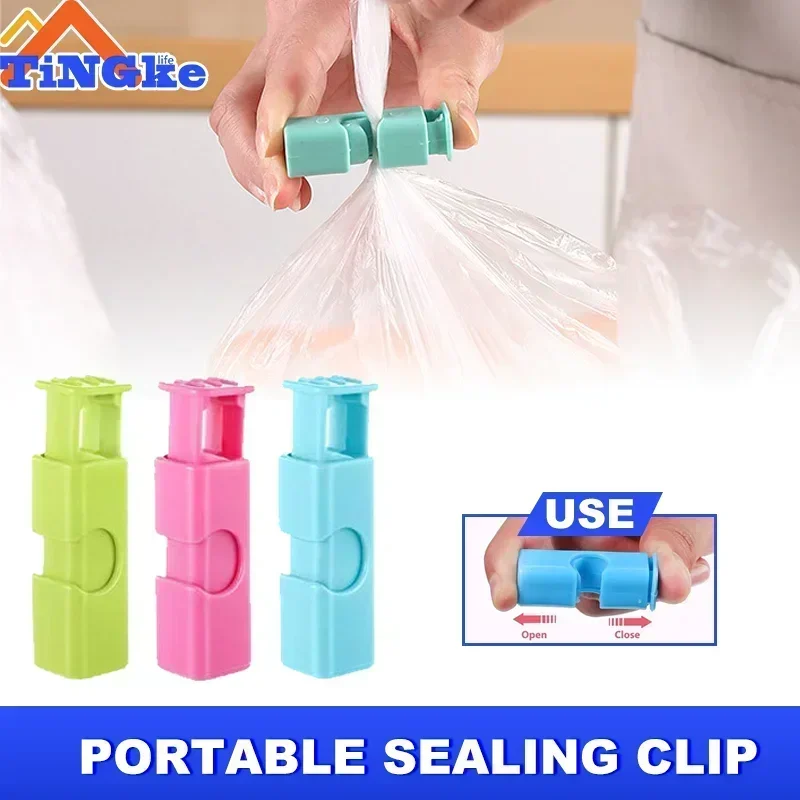 1~5PCS Reusable Food Sealing Bag Clip Fresh Food Storage Plastic Sealer Clamp Snack Bread Seal Bag Home Kitchen Storage Clips