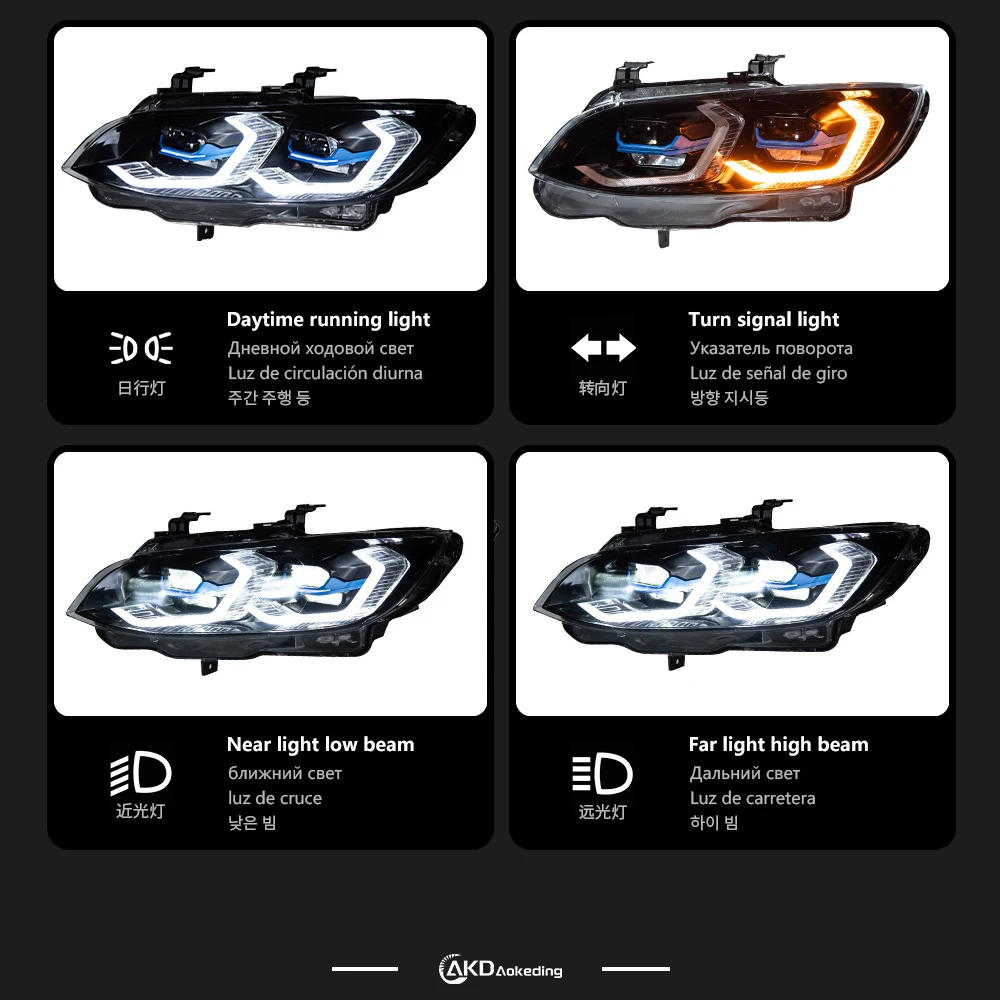 Car Lights For BMW E92 LED Headlight 2007-2012 Head Lamp E93 Lci M3 330i 335i Headlights Projector Drl Automotive Accessories
