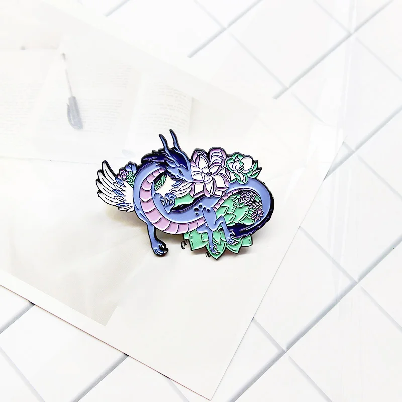 드래곤 도마뱀 Plants Animals 곤충 Lapel Pines Jewelry Wholesale Multicolor Bird Honeybee 하이브 Bee Pin Brooch Enamel Flying