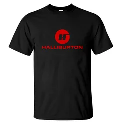 2024 Hot Sale Summer 100% Cotton Black Halliburton Logo T Shirt Men Short Sleeves Cool Tee Hip Hop Streetwear T-shirt