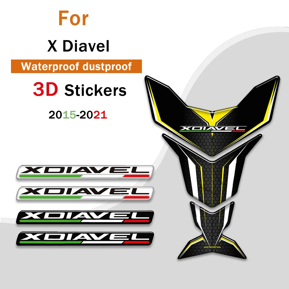 

Protection Decals Gas Fuel Oil Kit Knee 3D Stickers Tank Pad For Ducati XDiavel S X Diavel 2015 2016 2017 2018 2019 2020 2121