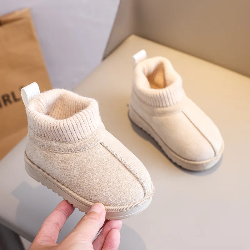 Winter Kids Baby Women Man Snow Boots 2026 New Design Boys Girls Ultra Mini Shoes Toddler Warm Ankle Fur Boot Children Slippers