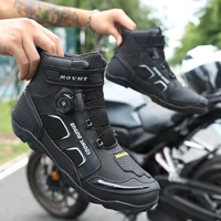 New Motorcycle Boots Men Leather Motos Breathable Anti Slip Wear-resistant Riders Boots Motorbike Racing Ankle Length Shoes - Image 3