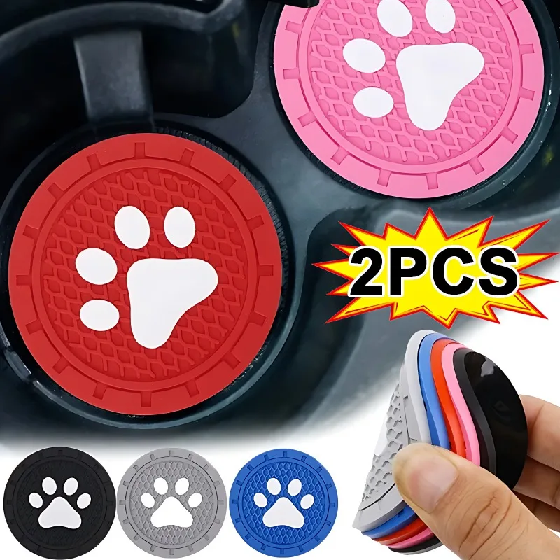 Car Drink Holder Coaster Universal Auto Anti-slip Cup Holder Insert Coaster Creative Cat Claw Car Mats Car Interior Accessories