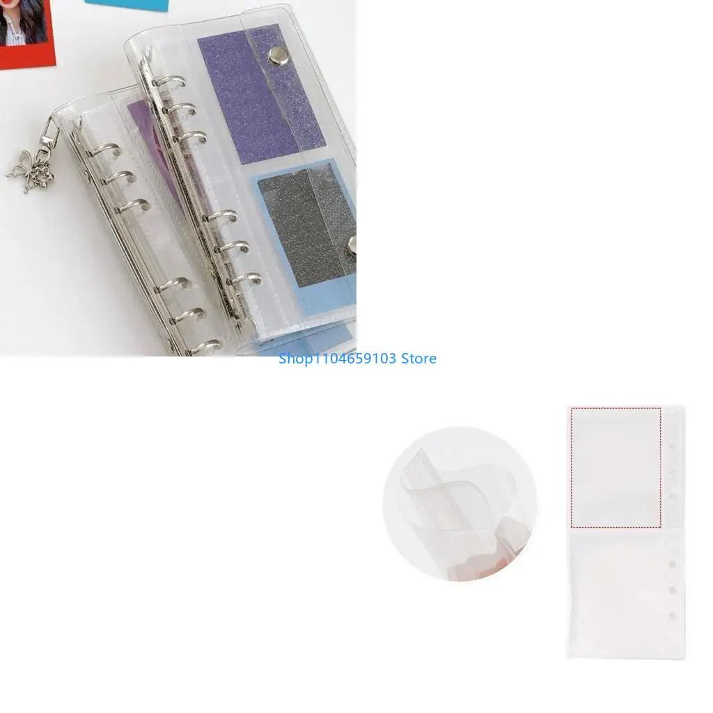 

6 Hole PVC Card Album Covers OR 10Pcs 6 Hole Punched Pocket for Card and Photo