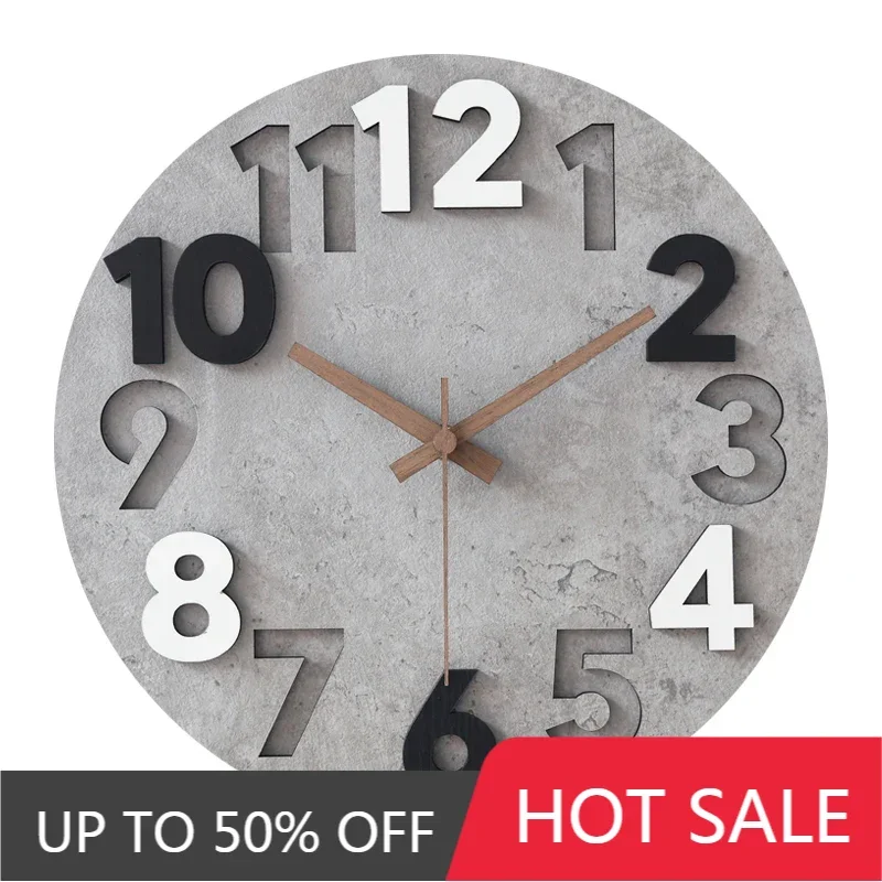 Modern 3d Wall Clock Wood Clock Mechanism Art Silent Luxury Clocks Wall Home Decor Living Room Watch Zegar Scienny Gift FZ322