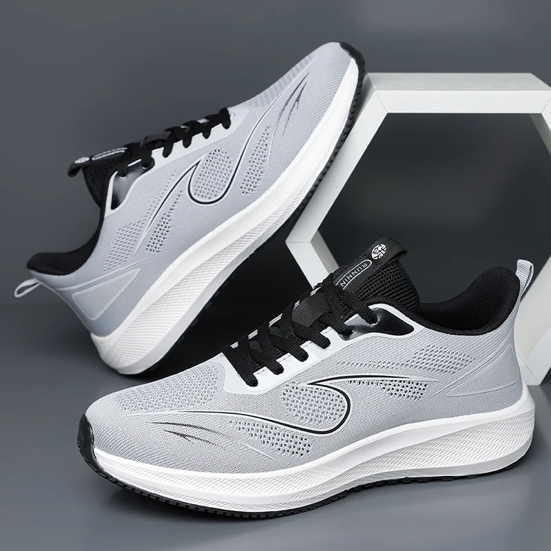 

Мужские кроссовки для бега на открытом воздухе, дышащая, легкая, мягкая подошва из ЭВА, амортизирующая, высококачественная мужская обувь с простым дизайном