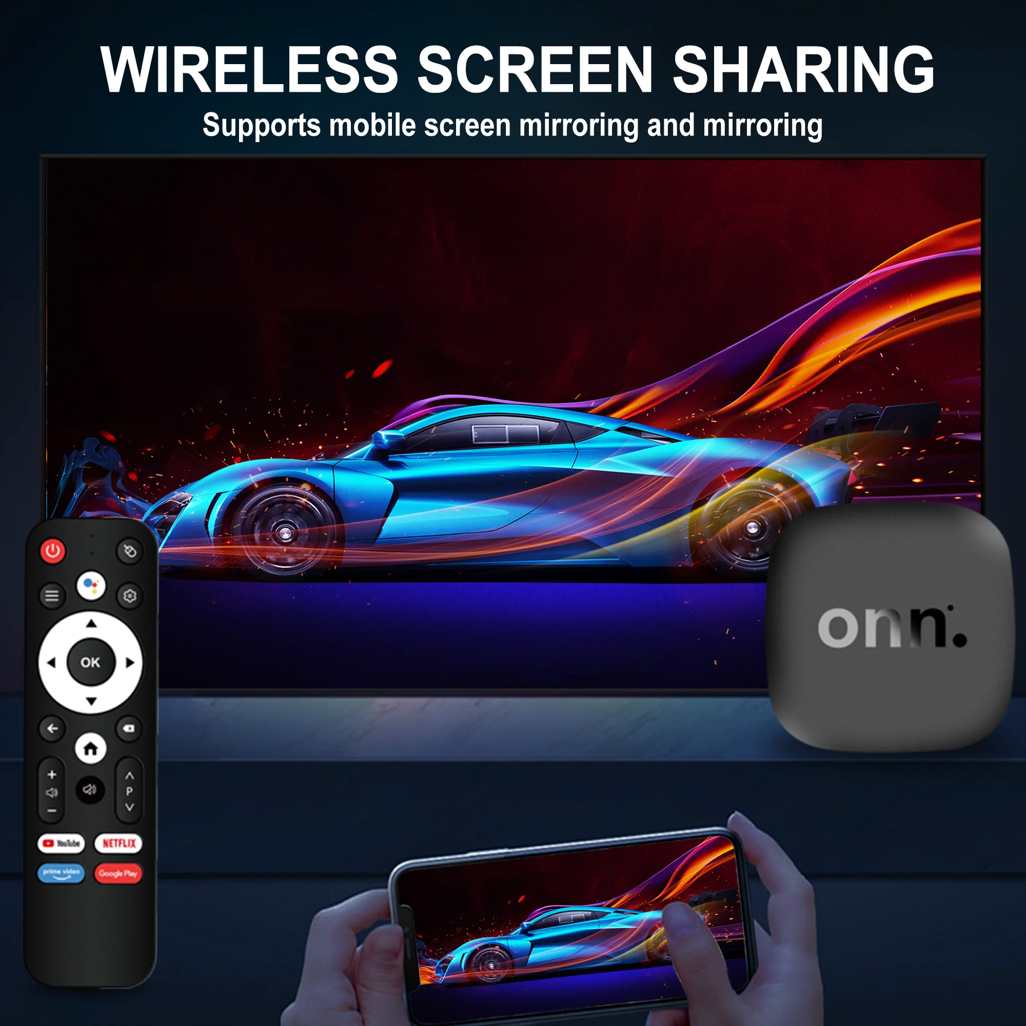 ONN‑Box 4K TV Box Android13 Allwinner H313 Chip 8+128GB WiFi6 Bluetooth5.4 Multi‑Language Bluetooth Voice Control Set‑Top‑Box