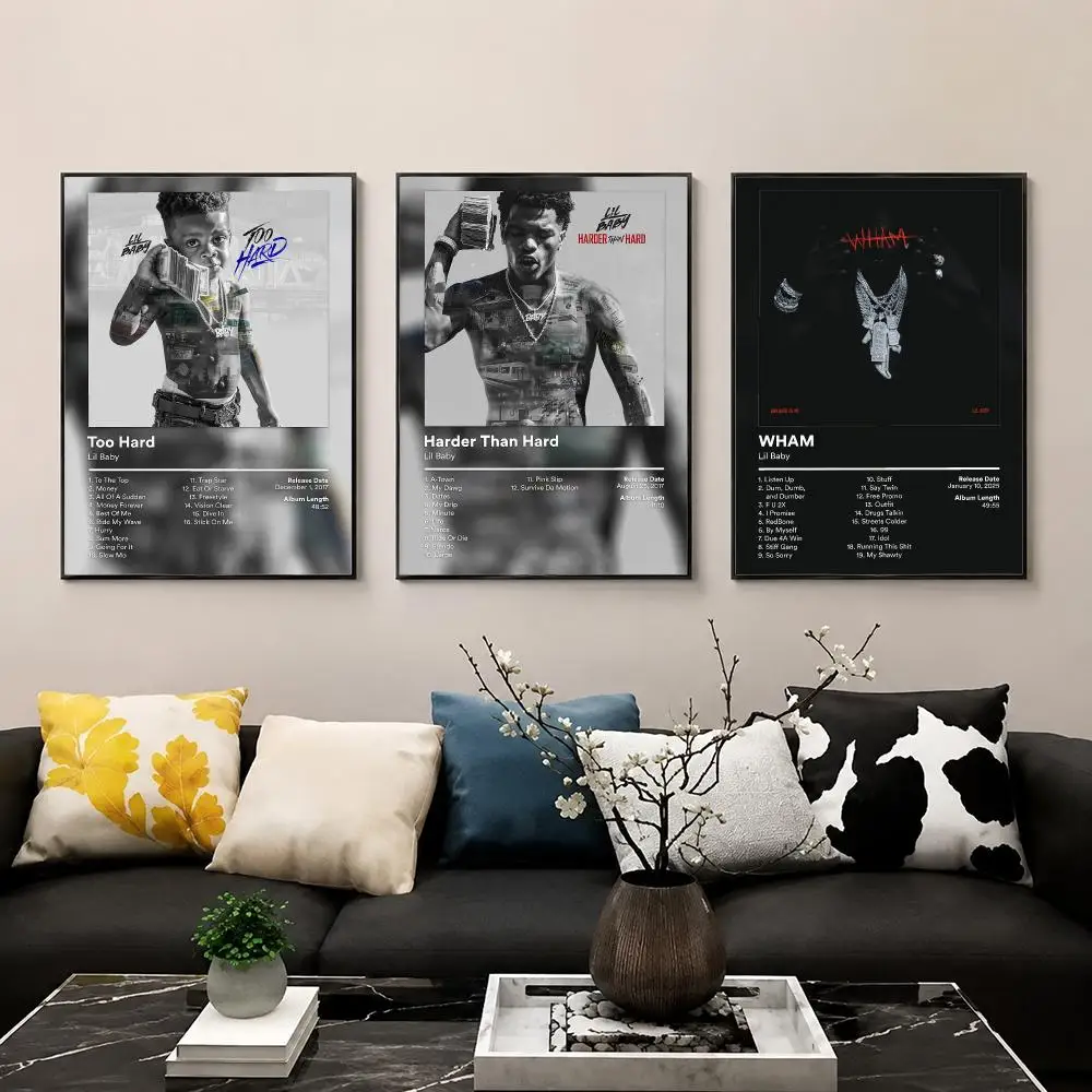 Cool Raper L-Lil B-Baby Album Poster HD Poster Wall Art Print for Bedroom Living Room Office Bar Modern Aesthetic Home Decor