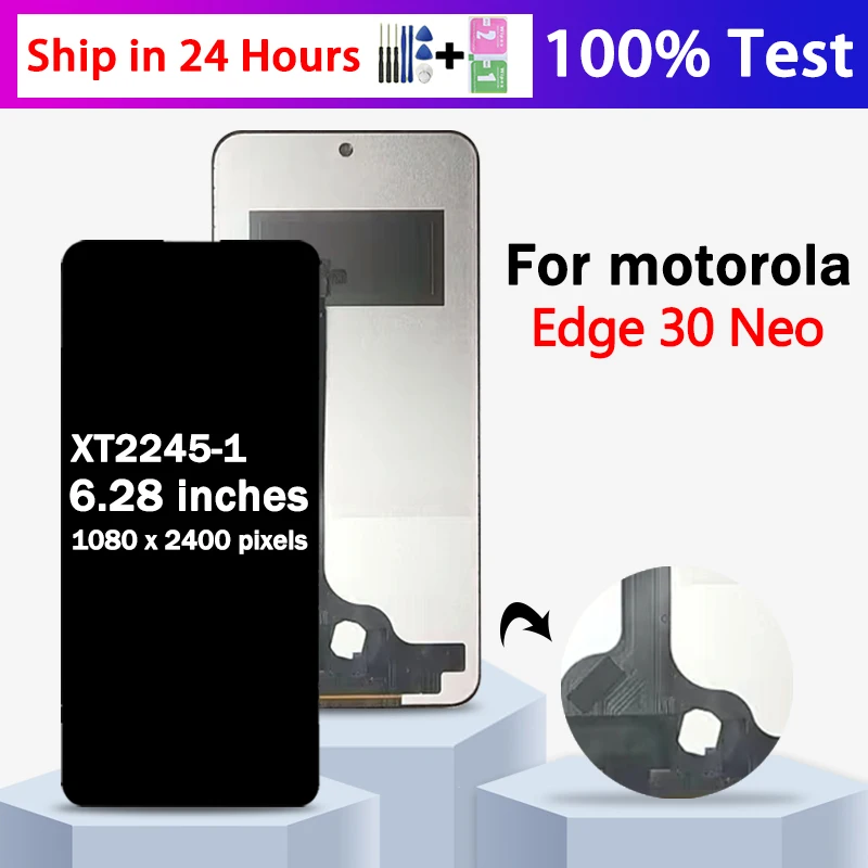 TFT Quality For Motorola Edge 30 Neo 30Neo LCD XT2245-1 Display Touch Screen Digitizer For Moto Edge30 Neo Display