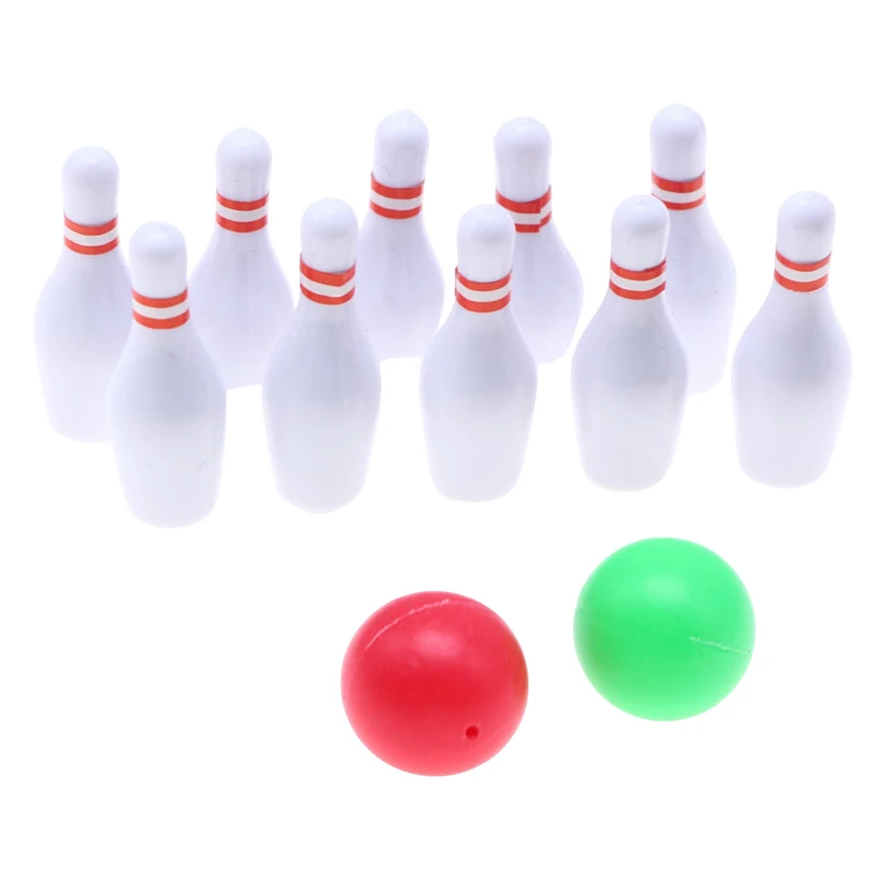 1 Set 1/12 Dollhouse Miniature Simulation Bowling Balls Set Accessories for Dollhouse Doll Outdoor Sports Decoration Accessories