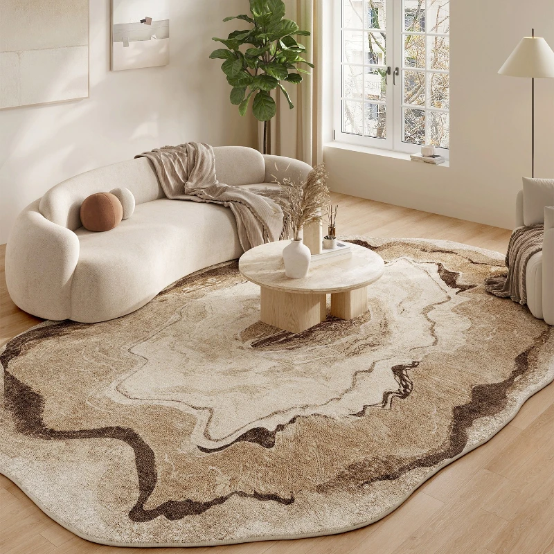 Irregular Shape Bedroom Decor Washable Carpet Thicken Plush Lounge Floor Mat Cream Style Carpets for Living Room Fluffy Soft Rug