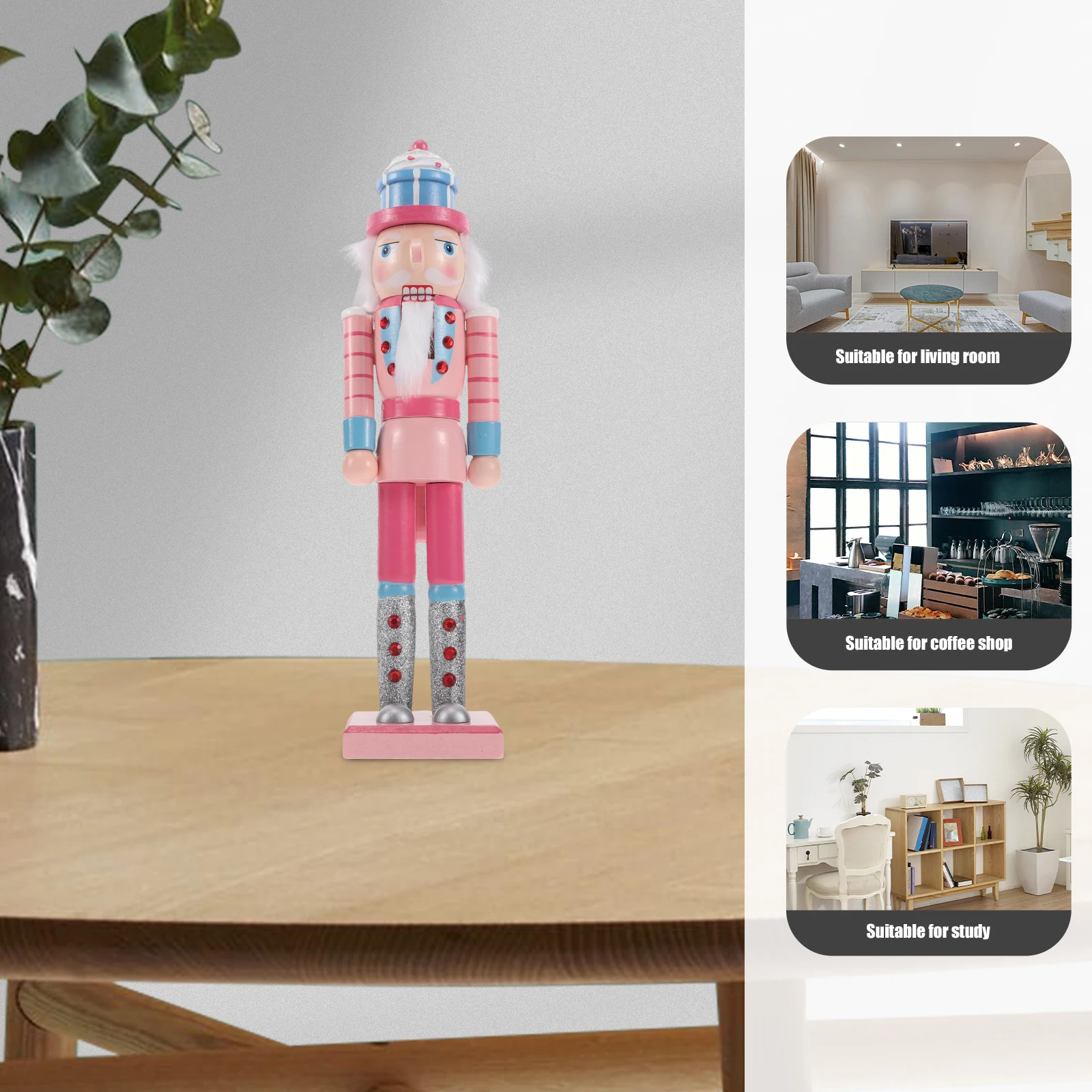 

Creative Christmas Nutcracker Ornament Premium Wooden Craft Decor For Home Restaurant Hotel Tabletop Xmas Nutcrackers Figures