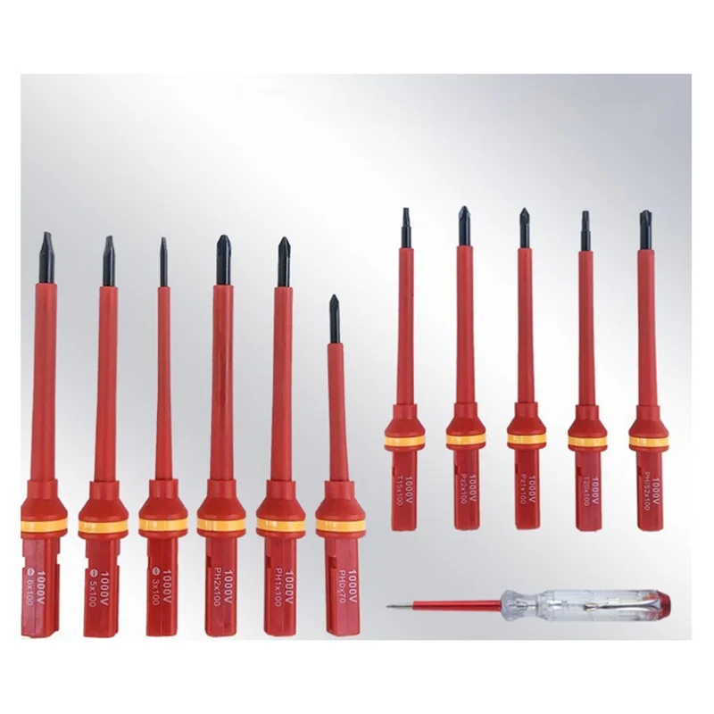 

【Favorite!】Insulated Screwdriver Set 1000V Magnetic Slotted Bits Kit And Repair Tool Screw Driver Bits