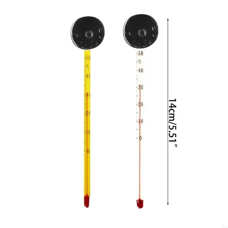G92C Aquarium Accurate Thermometer Easy-To-Read Fish Thermometers Sucking Cup Monitors Terrarium Temperature Meter