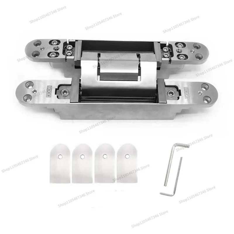 For 304 Stainless Steel Three-dimensional Hinge Invisible Hinge Fire Door Hinge Three-dimensional Adjustable Hidden Heavy