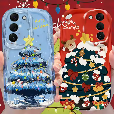 Christmas Pictorial Case for Samsung Galaxy S24 S23 S22 S21 Ultra Plus S20 FE A73 A72 A71 A55 A54 5G A53 A52 A51 4G A50S Cover