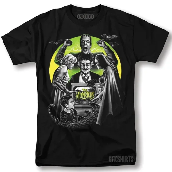 The Munsters Shirt Frankenstein Movie Vintage Graphic Design T-Shirt