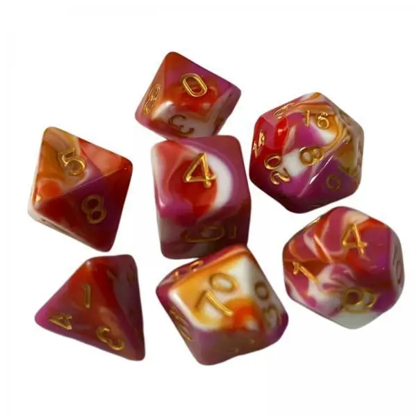 Polyhedral Game Dice Acrylic Material Clear Engraved Multisided Craft Puzzle for Party KTV Club Table Games
