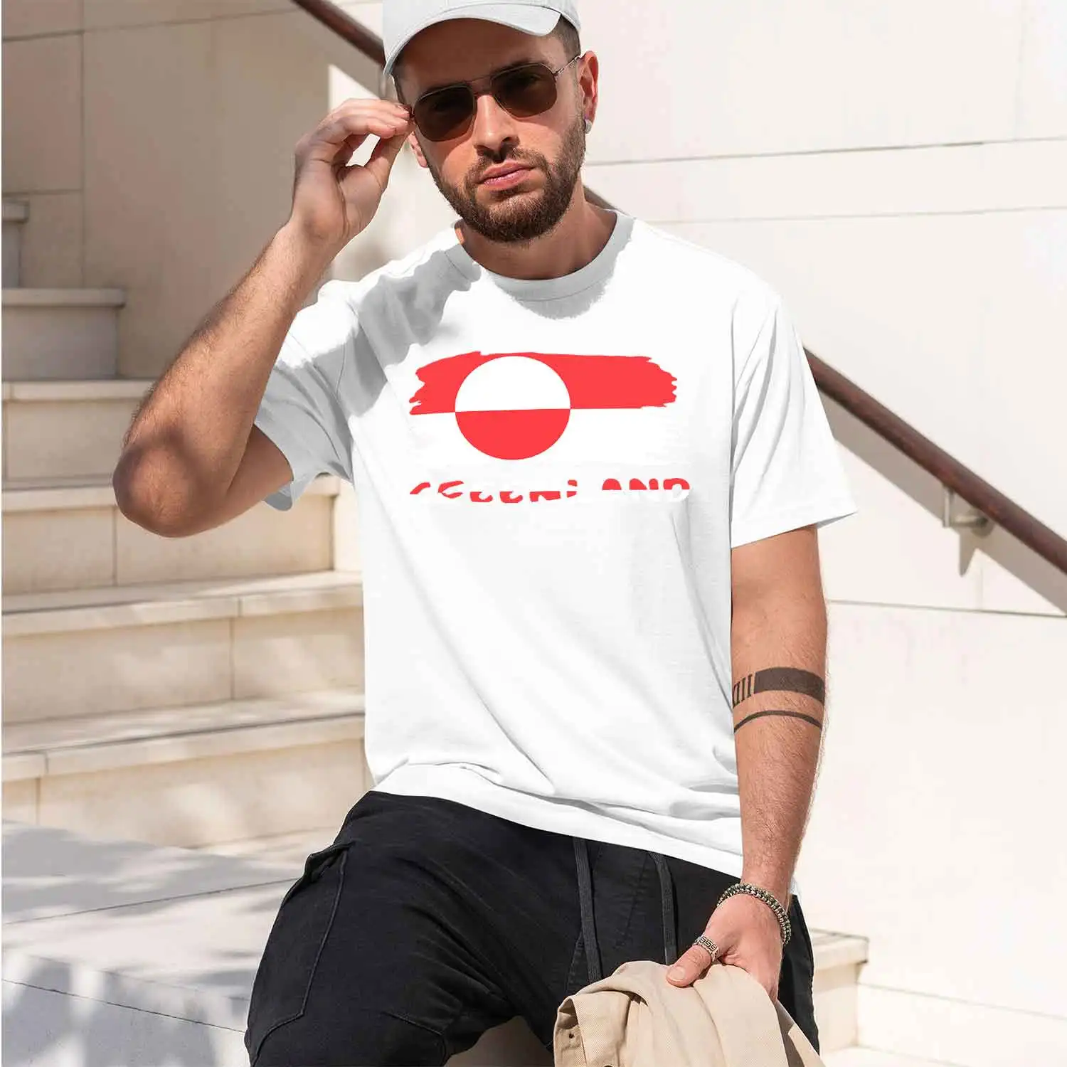 Greenland Flag Stylish Running Hiking Casual Wear 2026 New Model Men’s Short-sleeve crewneck T-Shirt Classic Casual Multiple Col