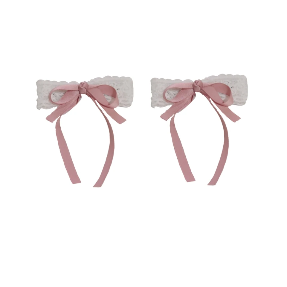 Lolita headwear cute double ponytail Japanese bow ribbon hairpin Lolita hair accessories sweet girl head rope Lolita accessories